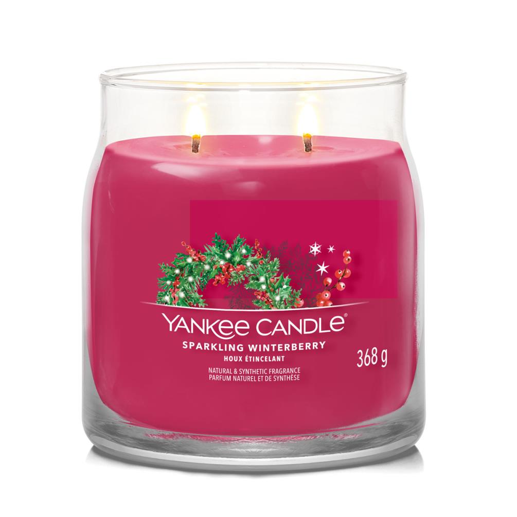 Yankee Candle Sparkling Winterberry Medium Jar Extra Image 1